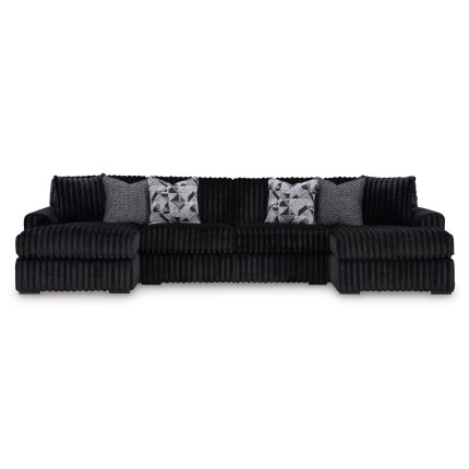 Midnight Madness 3 Piece Dual Chaise Sectional